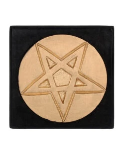 Kleiner Altar Tisch Mit Pentagramm -Halloween Dekorations Geschäft kleiner pentagramm altar tisch small altar table with pentagram wicca wohnaccessoire 50701 02