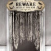 Friedhof Türvorhang 2 Friedhof Türvorhang -Halloween Dekorations Geschäft knochenfriedhof tuervorhang halloween deko beware door curtain 28459