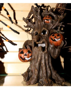 Halloween Geisterbaum Mit LED 45cm -Halloween Dekorations Geschäft kuerbis geisterbaum mit led 45cm haunted pumpkin tree with led halloween deko baum 54648 3