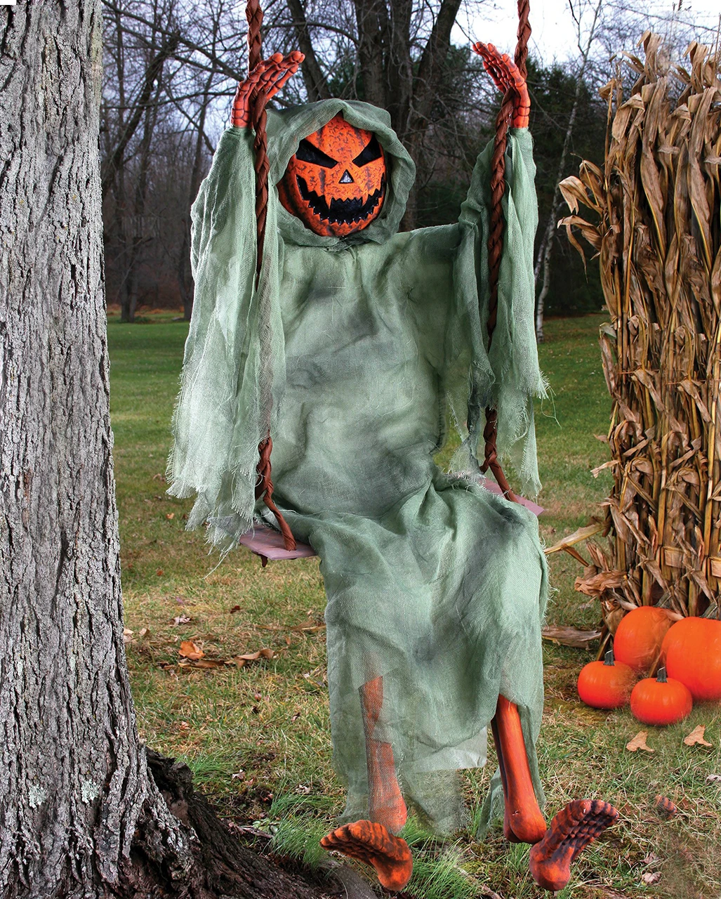 Schaukelndes Kürbis Skelett 150 Cm 3 Schaukelndes Kürbis Skelett 150 Cm