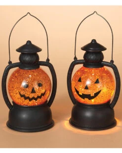 Leuchtende Wasserkugel Halloween Kürbis Laterne 20cm -Halloween Dekorations Geschäft leuchtende halloween kuerbis wasserkugel laterne 20cm lighted halloween spinning water globe pumpkin lantern 54173 2