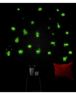 Leuchtende "Kürbisse & Katzen" Halloween Sticker -Halloween Dekorations Geschäft leuchtende halloween sticker kuerbisse und katzen glow in the dark halloween sticker pumpkin and cats 51727 03