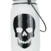 Beleuchtete Totenschädel Laterne Aus Glas -Halloween Dekorations Geschäft leuchtende totenkopf glas laterne glowing skull glass lantern halloween totenschaedel deko 52603