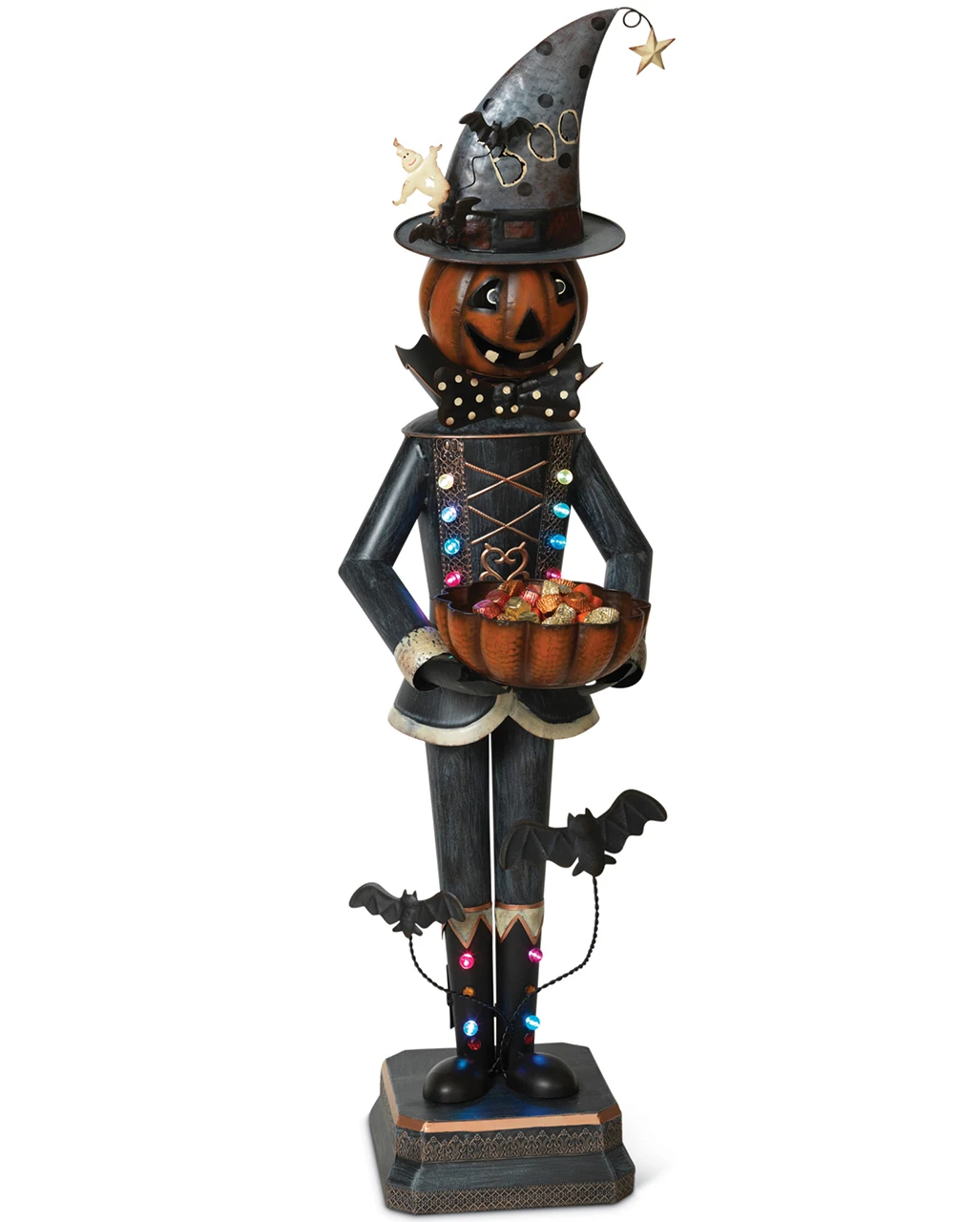 Metall Kürbis Butler Leuchtend 140cm 3 Metall Kürbis Butler Leuchtend 140cm