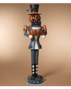 Metall Kürbis Butler In Uniform Leuchtend 158cm -Halloween Dekorations Geschäft leuchtender metall kuerbis butler in uniform 158cm lighted metal pumpkin halloween greeter trick or treat aufsteller 54266 2