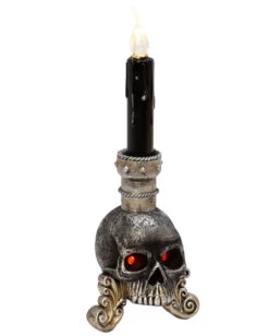 Halloween Dekorations Geschäft -Halloween Dekorations Geschäft leuchtender totenkopf mit kerze 36cm lighted stacking skull with candle halloween totenschaedel deko 52549 2
