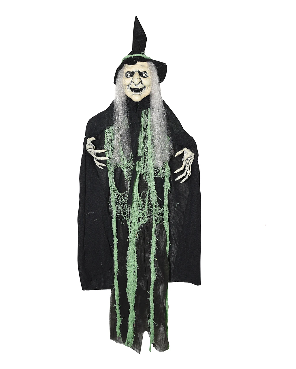 Alte Hexe Hängedekoration XXL Grün 3 Alte Hexe Hängedekoration XXL Grün