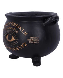 Spirit Hexenkessel Mit Auge 22,3cm 12 Spirit Hexenkessel Mit Auge 22,3cm -Halloween Dekorations Geschäft ouija hexenkessel mit sehendem auge ouija witches cauldron with seeing eye halloween deko 51061 02