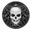 Totenkopf Pappteller Halloween 8 St. -Halloween Dekorations Geschäft pappteller mit totenkopf halloween partygeschirr schwarze pappteller mit skull 21341