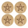 Untersetzer Mit Pentagramm 4 St. -Halloween Dekorations Geschäft pentagramm untersetzer pentagram.coaster gothic homeware halloween homeware 52809 01