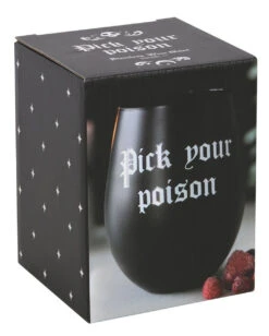 Wähle Dein Gift Weinglas -Halloween Dekorations Geschäft pick your poison weinglas pick your poison wine glass halloween homeware gothic homeware 53394 05