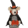 Halloween Plüsch Maus Mit Fledermaus 23cm -Halloween Dekorations Geschäft pluesch halloween maus mit fledermaus 23cm halloween plush mouse figurine with bat halloween dekofigur 54259