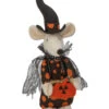 Halloween Plüsch Maus Mit Kürbis 23cm -Halloween Dekorations Geschäft pluesch halloween maus mit kuerbis 23cm halloween plush mouse figurine with pumpkin halloween dekofigur 54261