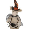 Halloween Plüsch Maus Mit Spinne 23cm -Halloween Dekorations Geschäft pluesch halloween maus mit spinne 23cm halloween plush mouse figurine with spider halloween dekofigur 54260