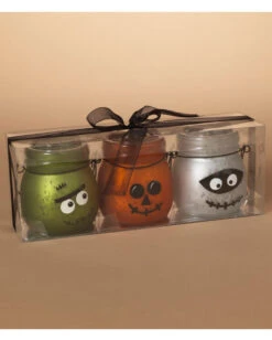 Halloween Laternen Aus Quecksilberglas 3er Set -Halloween Dekorations Geschäft quecksilberglas halloween laternen 3er set mercury glass halloween luminaries set of 3 halloween teelichthalter 54272 3