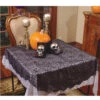 Schwarze Spinnweben Tischdecke Rund 177 X 243 Cm -Halloween Dekorations Geschäft runde spinnweben tischdecke halloween tischdecke spirderweb lace table cloth 28622 01