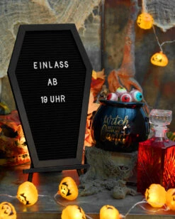 Sarg Buchstabentafel -Halloween Dekorations Geschäft sarg buchstabentafel coffin letterboard halloween und gothic deko 51485 2