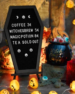 Sarg Buchstabentafel -Halloween Dekorations Geschäft sarg buchstabentafel coffin letterboard halloween und gothic deko 51485 3