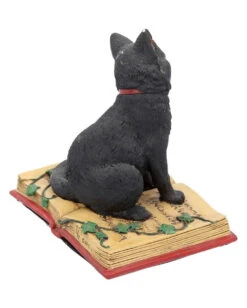 Schwarze Hexenkatze Mit Pentagramm -Halloween Dekorations Geschäft schwarze katze mit hexenbuch schwarze hexenkatze mit pentagramm witch cat eclipse 39250 04