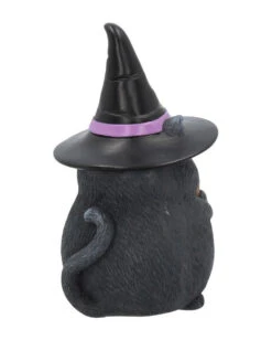 Schwarze Katze Mit Besen & Hexenhut 12 Schwarze Katze Mit Besen & Hexenhut -Halloween Dekorations Geschäft schwarze katze mit hexenhut black cat with witch hat and broom gothic figur geschenkartikel 39255 05