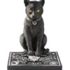 Schwarze Katze Mit Hexenbrett 2 Schwarze Katze Mit Hexenbrett -Halloween Dekorations Geschäft schwarze katze mit ouija brett halloween gothic und wicca deko hexen dekoration spirit board cat decor 51508
