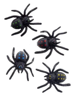 Schwarze Spinnen Mit Saugnapf 4 Stück