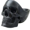 Schwarze Totenschädel Schale 27cm -Halloween Dekorations Geschäft schwarze totenkopf schale schwarze totenschaedel schale black skull trinket dish 53491 01