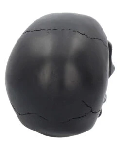 Schwarzer Totenschädel Mit Goldener Rose 15cm -Halloween Dekorations Geschäft schwarzer totenkopf mit goldener rose black skull with golden rose gothic deko gothic totenkopf 54621 05