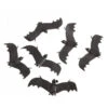 6 St. Schwarze Fledermäuse Im Netz 13cm -Halloween Dekorations Geschäft sechs schwarze fledermaeuse im netz six black bats halloween dekoration 53161 01