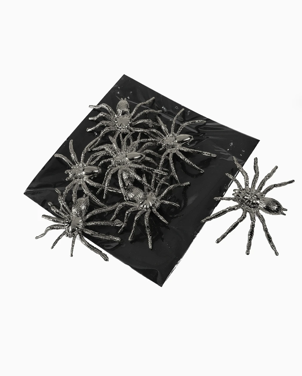 Silberne Deko Spinnen 8 Stück 3 Silberne Deko Spinnen 8 Stück