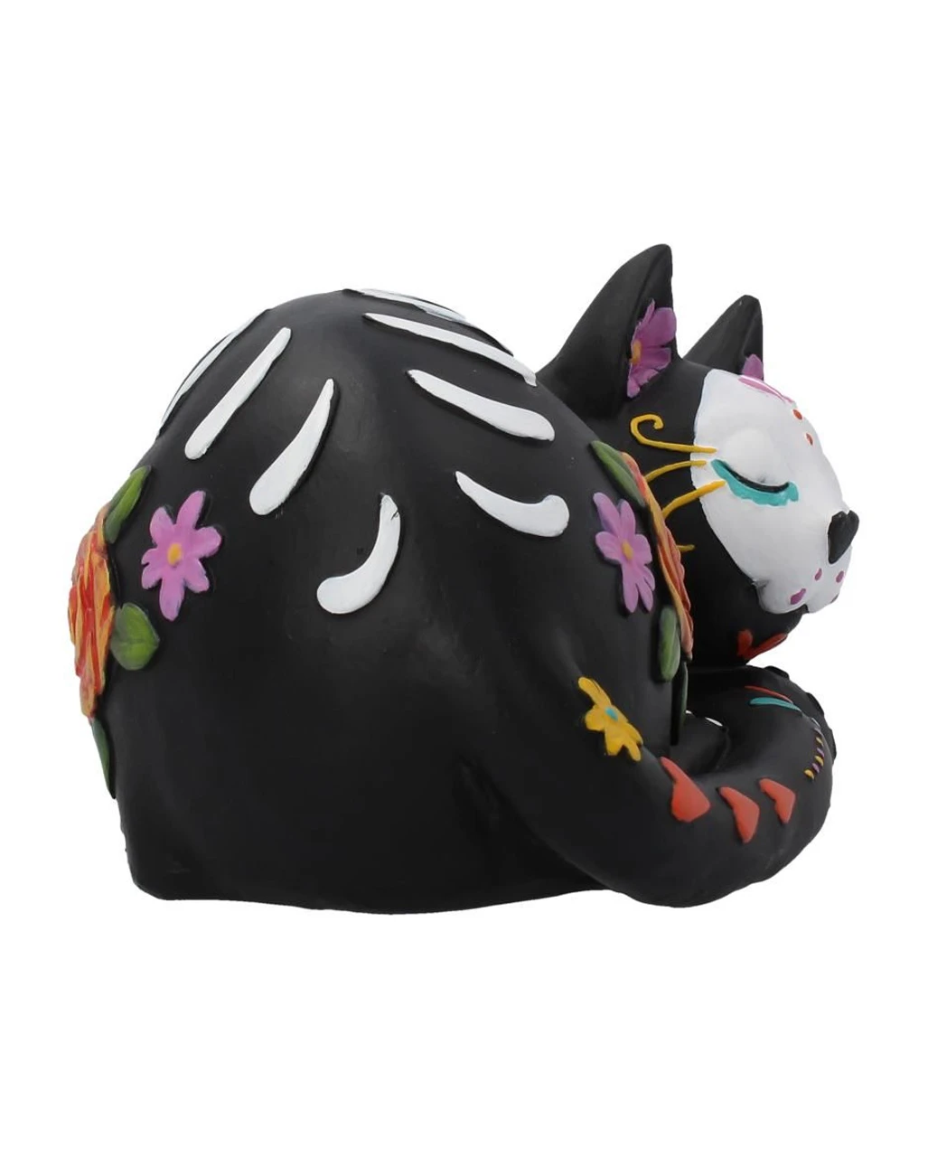 Schlafende Sugar Skull Katze 22cm 8 Schlafende Sugar Skull Katze 22cm – Bild 6