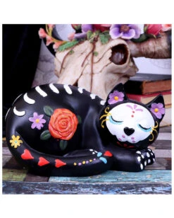 Schlafende Sugar Skull Katze 22cm 15 Schlafende Sugar Skull Katze 22cm -Halloween Dekorations Geschäft sleepy sugar skull katze schlafende sugar skull katze sleepy sugar skull cat 50725 07