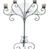 Silberner Metall Spinnweben Kerzenständer 1 Silberner Metall Spinnweben Kerzenständer -Halloween Dekorations Geschäft spinnweben metall kerzenstaender silber spiderweb metal candelabra silver halloween tischdeko 53034