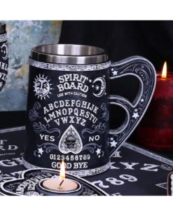 Ouija Board Bierkrug -Halloween Dekorations Geschäft spirit board biekrug ouija board bierkrug spirit board tankard halloween tischdeko 51070 06