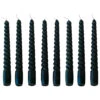 Gedrehte Tafelkerzen Schwarz 8er Pack -Halloween Dekorations Geschäft spitzkerzen gedreht schwarz 8er set gothic tafelkerzen halloween dekoration 28147