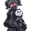 Gothic Puppe Mit Roten LED Augen 1 Gothic Puppe Mit Roten LED Augen -Halloween Dekorations Geschäft spooky doll mit roten led augen schwarze gothic puppe halloween deko 36339