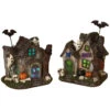 Scary Haunted House Mit LED 17cm 2 Scary Haunted House Mit LED 17cm -Halloween Dekorations Geschäft spooky haunted house mit led 17cm geisterhaus halloween deko spukhaus kunststein 54691