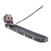 Sugar Skull Mit Blumen Räucherstäbchen Halter -Halloween Dekorations Geschäft sugar skull mit flowers raeucherstaebchen halter sugar skull with flowers incense burner 50735 01