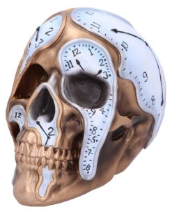 Die Zeit Vergeht Uhren Schädel 17,5cm -Halloween Dekorations Geschäft time goes by uhren schaedel 175cm time goes by clock skull die zeit vergeht totenkopf gothic deko 53997 3