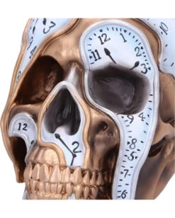 Die Zeit Vergeht Uhren Schädel 17,5cm -Halloween Dekorations Geschäft time goes by uhren schaedel 175cm time goes by clock skull die zeit vergeht totenkopf gothic deko 53997 5