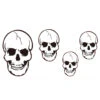 4 Halloween Totenschädel Aus Karton -Halloween Dekorations Geschäft totenkopf cut outs totenschaedel cut outs halloween deko skull cut outs 29017