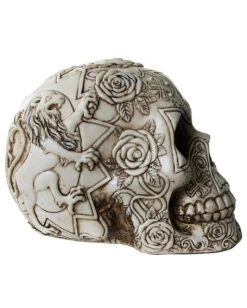 Totenkopf Mit Rosendesign 5 Totenkopf Mit Rosendesign -Halloween Dekorations Geschäft totenkopf mit rosenmuster skull with roses totenschaedel gothic dekoration 27818 2