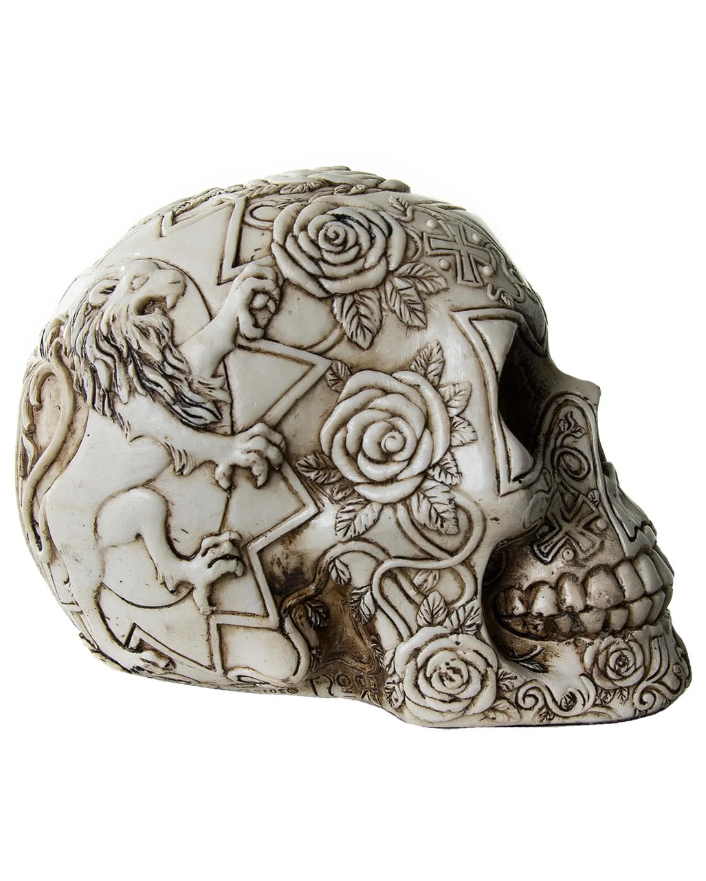 Totenkopf Mit Rosendesign 4 Totenkopf Mit Rosendesign – Bild 2