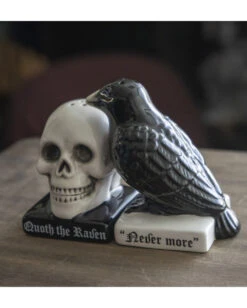 Totenschädel & Rabe Als Salz & Pfefferstreuer 15 Totenschädel & Rabe Als Salz & Pfefferstreuer -Halloween Dekorations Geschäft totenkopf und rabe salz und pfefferstreuer skull and raven salt and pepper shaker gothic tischdeko 54743 07