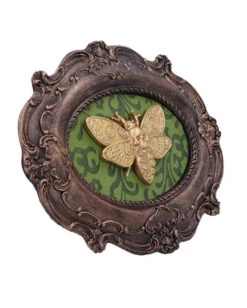 Totenkopfschwärmer Motte Wandbild -Halloween Dekorations Geschäft totenkopfschwaermer motte wandbild atropos macabre moth wall plaque gothic deko 50334 03