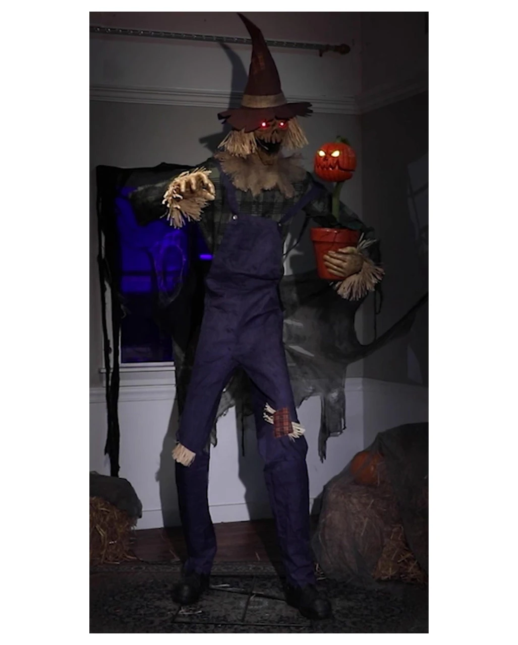 Schaurige Vogelscheuche Halloween Animatronic 210cm 3 Schaurige Vogelscheuche Halloween Animatronic 210cm