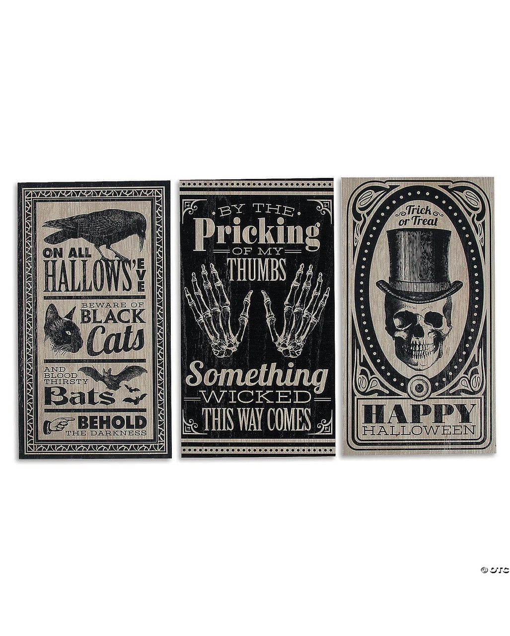 Antikes Halloween Schild "Totenschädel Mit Zylinder" 46x24cm 4 Antikes Halloween Schild "Totenschädel Mit Zylinder" 46x24cm – Bild 2