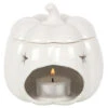 Weiße Halloween Kürbis Duftlampe -Halloween Dekorations Geschäft weisse jack o lantern kuerbis duftlampe white jack o lantern pumpkin oil burner halloween tischdeko 53767 01