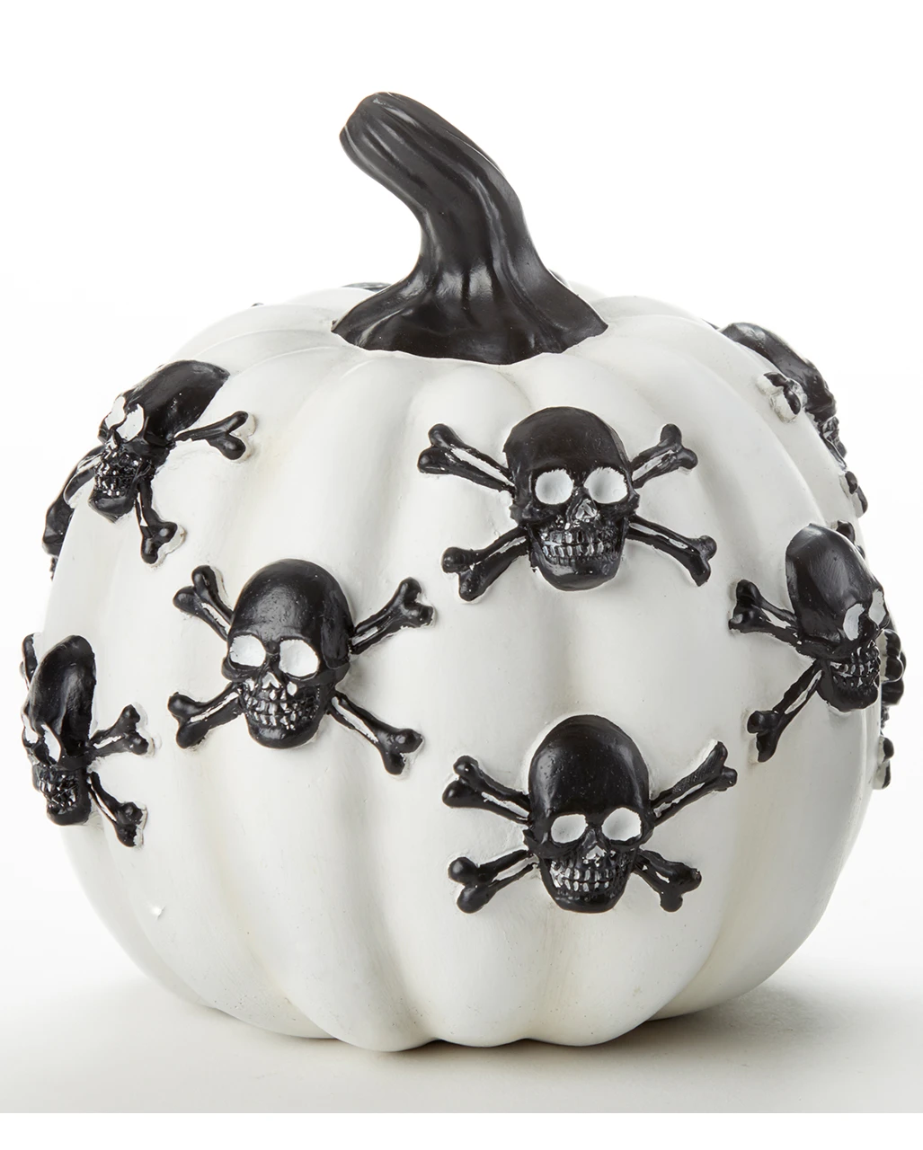 Kürbis Mit Totenschädeln Weiß 13cm 3 Kürbis Mit Totenschädeln Weiß 13cm