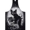 Witches Kitchen & Katze Küchenbrett & Servierplatte 2 Witches Kitchen & Katze Küchenbrett & Servierplatte -Halloween Dekorations Geschäft witches kitchen mit katze schneidbrett und servierplatte witches kitchen and cat chopping board and serving trivet 52727 01